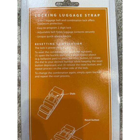 Brookstone Vintage Locking Lugguge Strap Rainbow Multi Stripe NEW - Picture 5 of 5